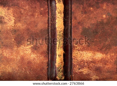 Leather bound book spine
