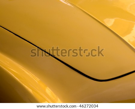 Yellow car hood abstract