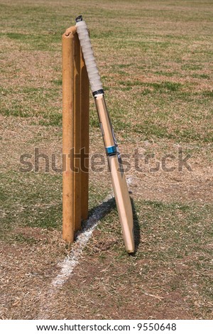 cricket bat logo. stock photo : a cricket bat