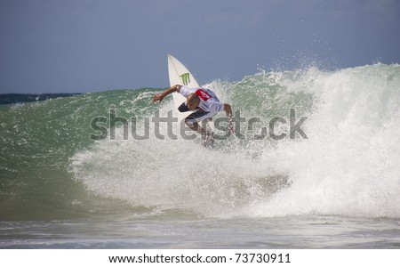 GOLD COAST, NEW SOUTH WALES/AUSTRALIA - MARCH 3: Quicksilver Pro Surf Cup 2011. Surfer performs during Expression Session on March 3, 2011 in Snappers Rocks, NSW, Australia.