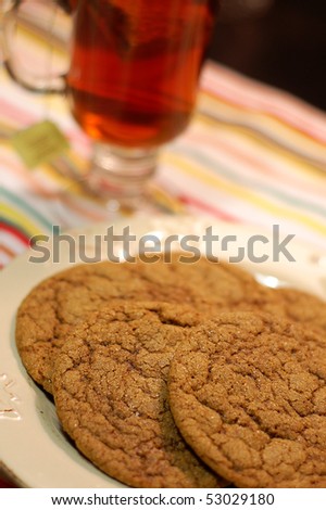 Big Soft Ginger Cookies and Tea