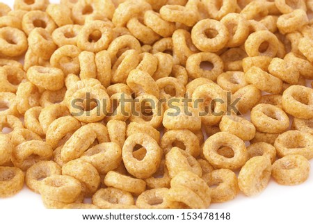 Heap cereals ring isolated on white