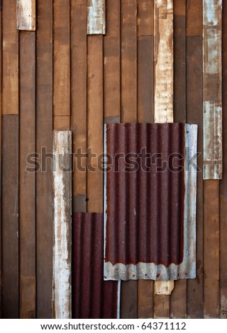 metal plate on wood background