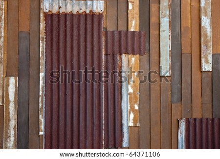 metal plate on wood background