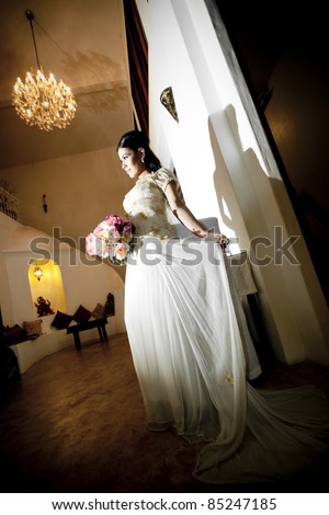 woman in evening gown