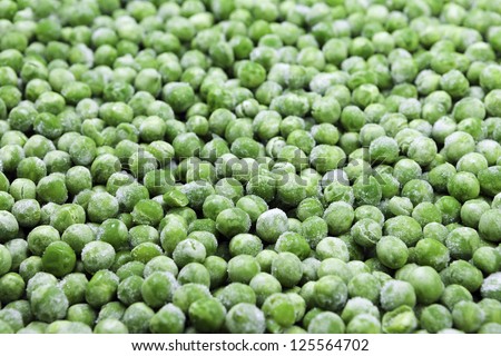 Frozen peas as background