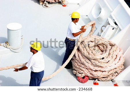 Ship mates at work