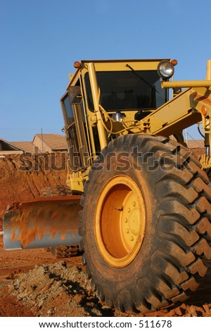 Heavy earth moving equipment busy working