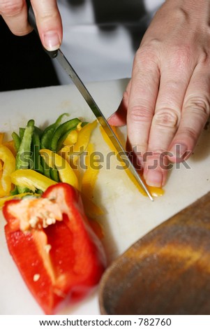 Preparation of food by chef