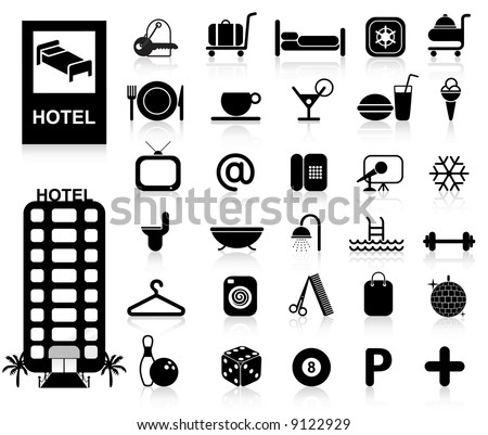 stock vector : Hotel Icons set