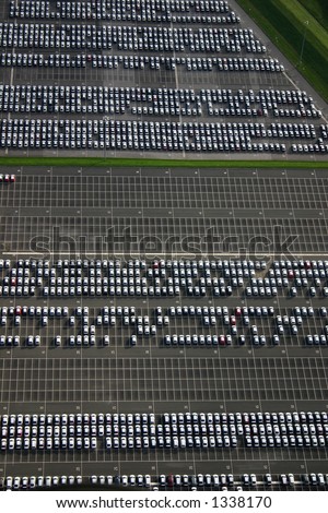 France: An aerial view of cars