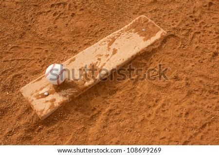 Baseball on the Pitchers Mound with room for copy