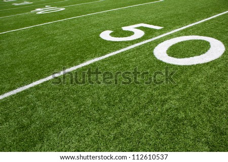 Fifty Yard Line of a Football Field