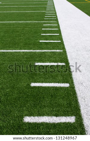Yard Lines of a Football Field Vertical