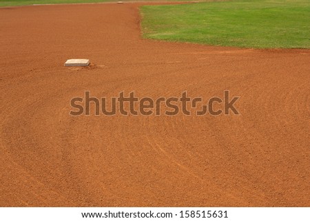 Baseball Second Base with the field beyond and room for copy