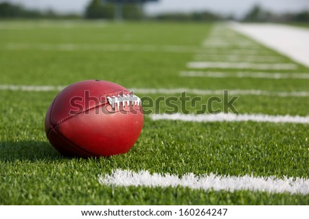 Pro American Football on the Field with room for copy