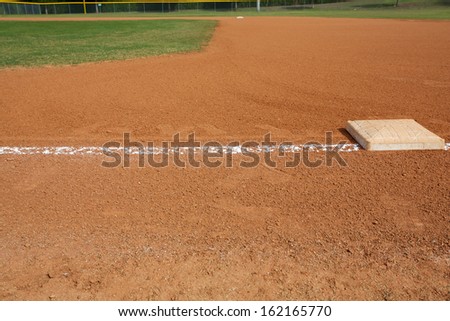 View of a Baseball Field from First Base