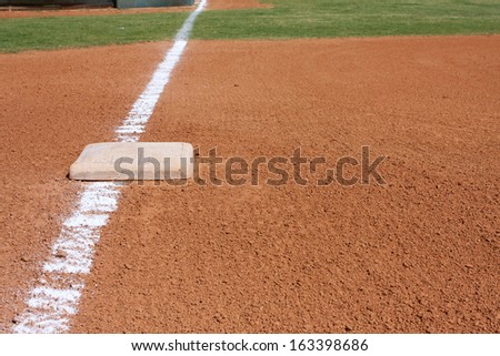 Baseball Third Base with the field beyond and room for copy