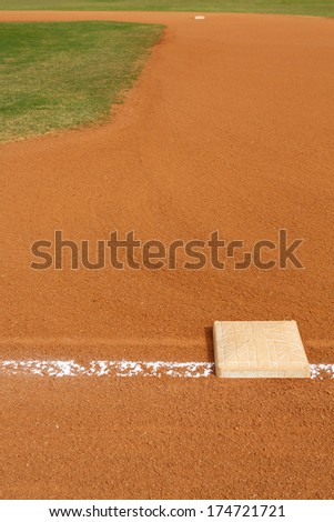 View of a Baseball Field from First Base