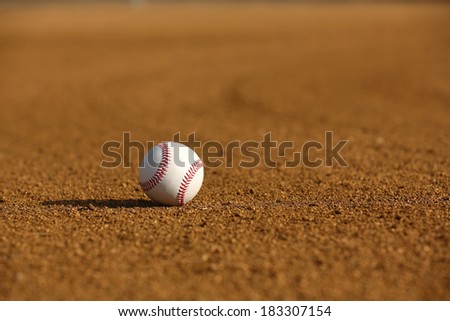 Baseball in the Infield with Dirt Patterns