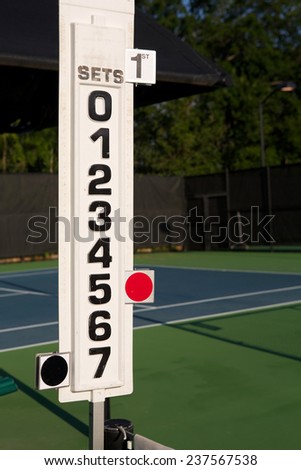 Tennis Score Keeper on the Court