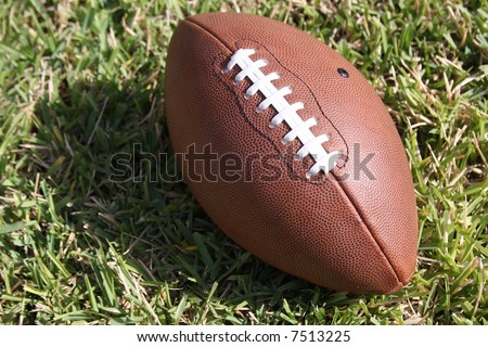 Football with no logos on grass