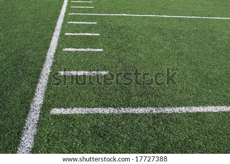 American Football field yard lines
