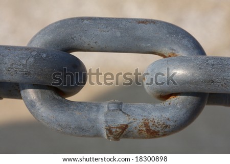 Macro of a chain link