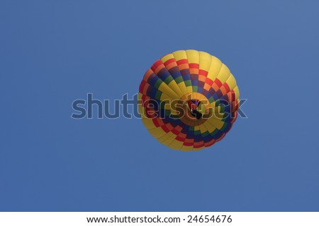 Underneath view of a hot air balloon
