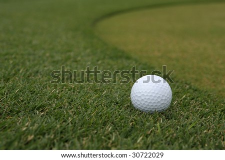 Golf ball on the fringe