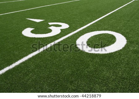 American Football 30 Yard Line