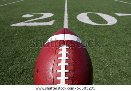 American Football above the Twenty Yard Line