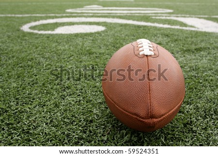 American Football with the Twenty Yard Line Beyond