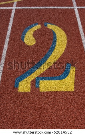 Lane Number Two of a Track