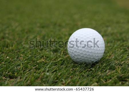Golf ball on the Fringe of the green