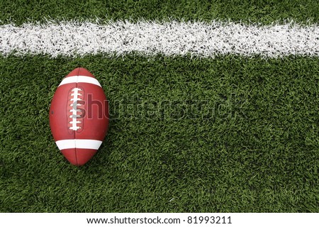 American Football on the Field with room for copy