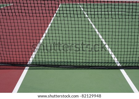 Tennis Court and Net with Room for Copy
