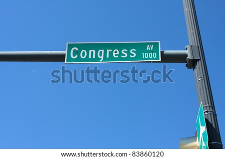 Old Congress Avenue Sign in Austin Texas