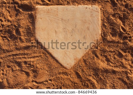 Home Plate of a Baseball Field with room for copy