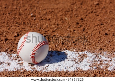 Baseball on the Chalk Line with room for copy