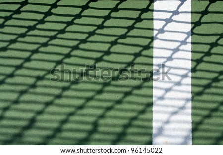Tennis Court Line with Shadow of the Net for Sports background