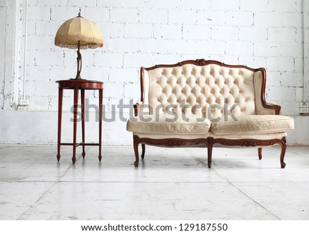 Luxurious sofa in vintage room Luxurious sofa in vintage room