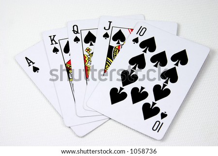 Hand of cards,royal flush