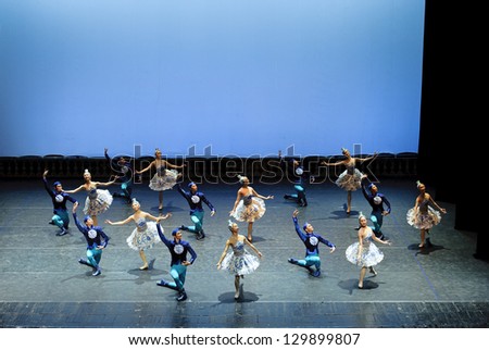 CHENGDU, CHINA - JAN 5: The national ballet of China perform on stage at Jincheng theater.Jan 5, 2012 in Chengdu, China.