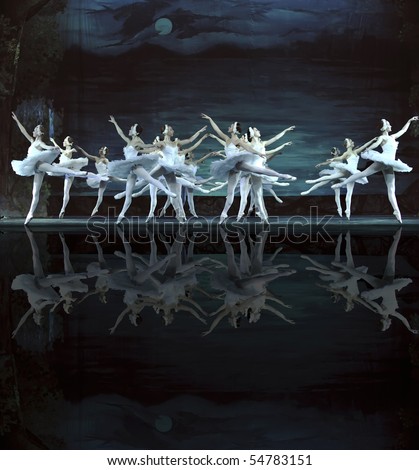 CHENGDU DECEMBER 24 Russian royal ballet perform Swan Lake ballet at Jinsha theater December 24 2008 in Chengdu China. CHENGDU DECEMBER 24 Russian royal ballet perform Swan Lake ballet at Jinsha theater December 24 2008 in Chengdu China.