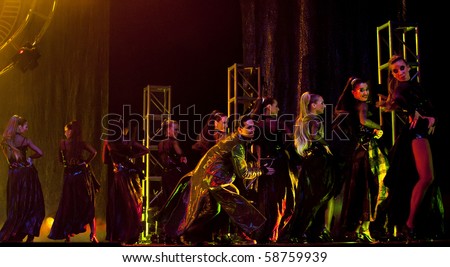 CHENGDU - OCTOBER 25: Modern dance show 