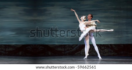 CHENGDU - DEC 24: Swan Lake ballet performed by Russian royal ballet at Jinsha theater December 24, 2008 in Chengdu, China.
