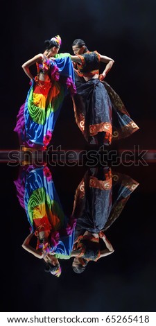 CHENGDU, CHINA - DEC 10: Chinese Yi ethnic dance \