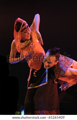 CHENGDU, CHINA - DEC 10: Chinese ethnic dance \