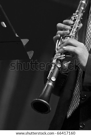 Clarinetist on chamber music concert